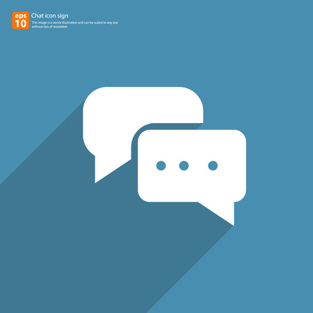 New Chat sign with shadow vector icon designのイラスト素材