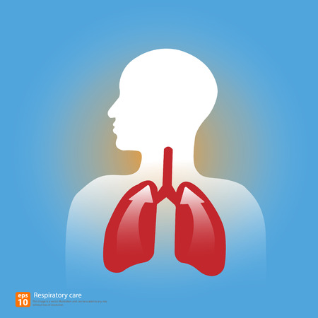 respiratory icon vector with shadowのイラスト素材