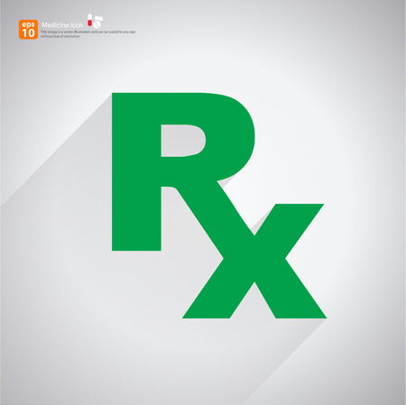 New Rx midical medicine sign vectorのイラスト素材