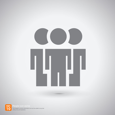 New people icon with shadow vector symbol designのイラスト素材