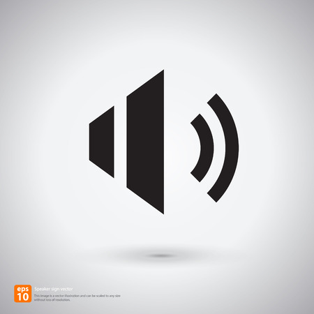 New speaker sign with shadow vector icon designのイラスト素材