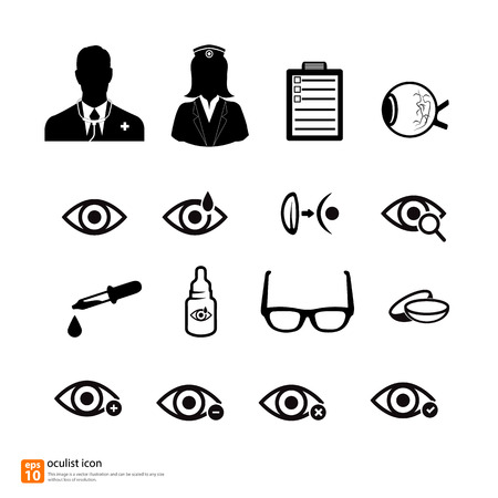 Doctor medical oculist icon vectorのイラスト素材