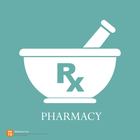 New Rx midical medicine sign vectorのイラスト素材