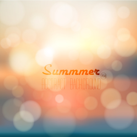 vintage  sunny abstract blur with bokeh background in summer vector designのイラスト素材