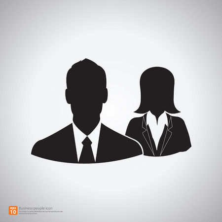 teamwork or partner of man and woman ,couple business people icon vectorのイラスト素材