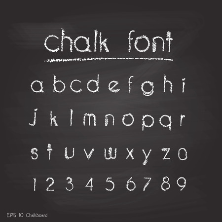 Chalk alphabet. Retro type font.letters. Typography for your design. Vector illustration のイラスト素材