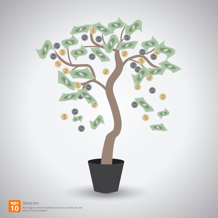 Tree maney vector designのイラスト素材