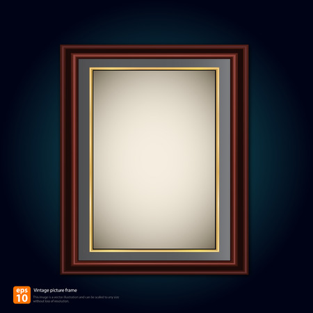 vintage picture frameのイラスト素材