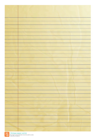 Vintage paper line be crumpled vector formatのイラスト素材