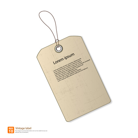 New Paper tag vintage label vector designのイラスト素材