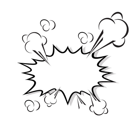 Cartoon explosion Comic Speech Bubbleのイラスト素材