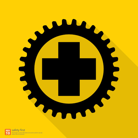 safety first sign iconのイラスト素材
