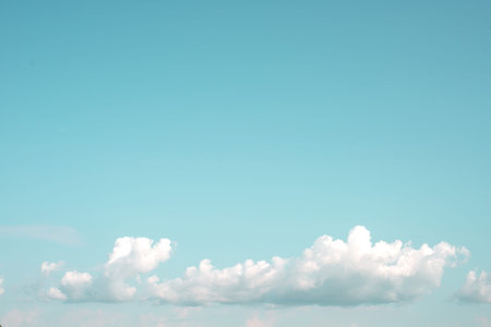 Clear blue sky with cloud, nature backgroundの写真素材