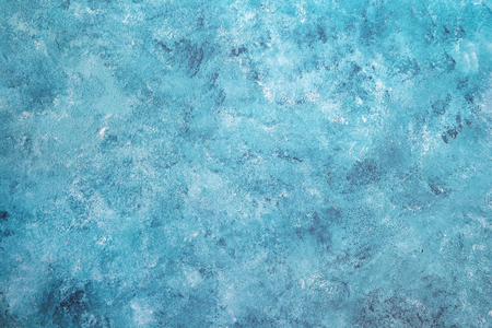 Blank grunge concrete wall blue sea color paint for texture. vintage backgroundの写真素材