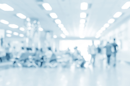 Blurred interior of dispense in hospital - abstract medical background.の写真素材