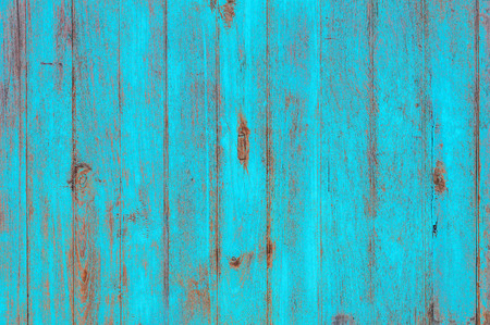 Vintage beach wood background - Old weathered wooden plank painted in turquoise blue pastel color.の写真素材