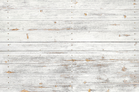 Vintage white wood background - Old weathered wooden plank painted in white color.の写真素材