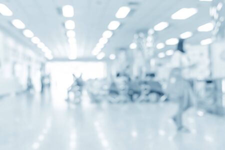 Blurred interior of hospital - abstract medical background.の写真素材