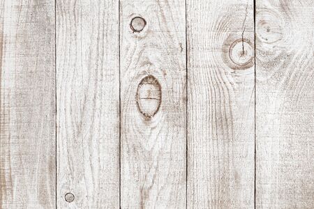 Old weathered wooden plank painted in white color. Vintage white pine wood background.の写真素材