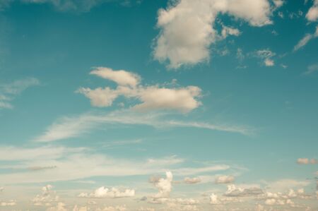 Nature of cloudscape in summer. environment and weather background. vintage color tone effect.の写真素材