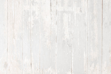 Weathered white painted wooden wall. Vintage white wood plank background. Old white wooden wall.の写真素材