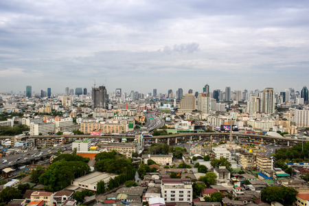 Somewhere in Bangkok with the bird's-eye view.のeditorial素材