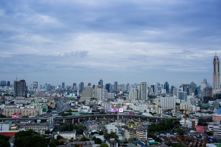 Somewhere in Bangkok with the bird's-eye view.のeditorial素材