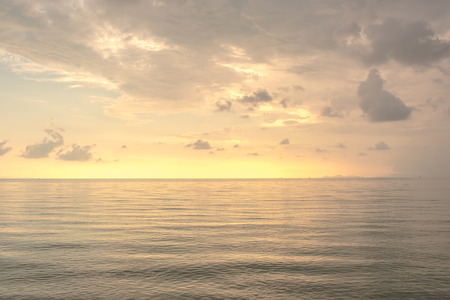 Seascape and sky at twilight time.の写真素材