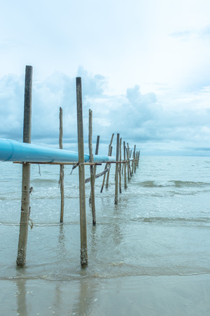 Water pipeline on the sea.の写真素材