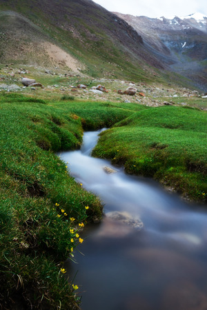 Natural landscape in Leh Ladakh, Jammu and Kashmir, Indiaの写真素材