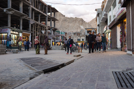 Street photography in Leh Ladakh, Jammu and Kashmir, Indiaのeditorial素材