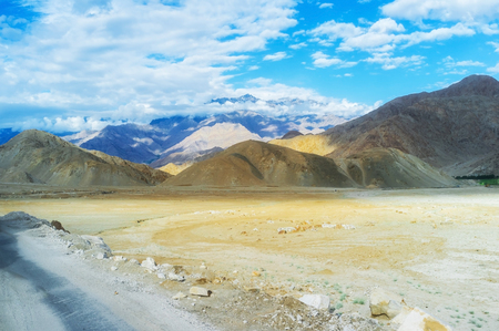 Natural landscape in Leh Ladakh, Jammu and Kashmir, Indiaの写真素材