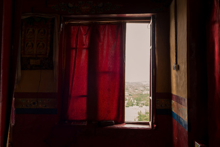 Thiksey Monastery in Leh Ladakh, Jammu and Kashmir, Indiaの写真素材