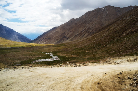 Natural landscape in Leh Ladakh, Jammu and Kashmir, Indiaの写真素材