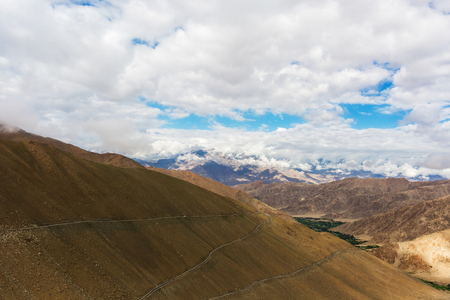 Natural landscape in Leh Ladakh, Jammu and Kashmir, Indiaの写真素材