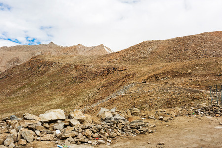 Natural landscape in Leh Ladakh, Jammu and Kashmir, Indiaの写真素材