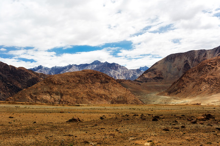 Natural landscape in Leh Ladakh, Jammu and Kashmir, Indiaの写真素材