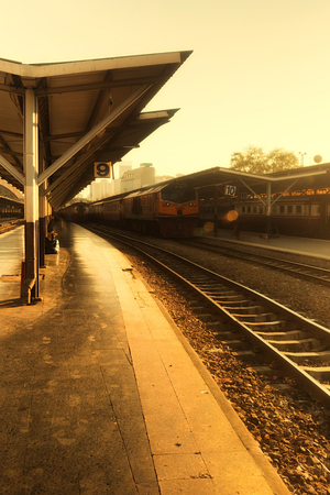 Hua Lamphong the train station in Bangkok, Thailandのeditorial素材