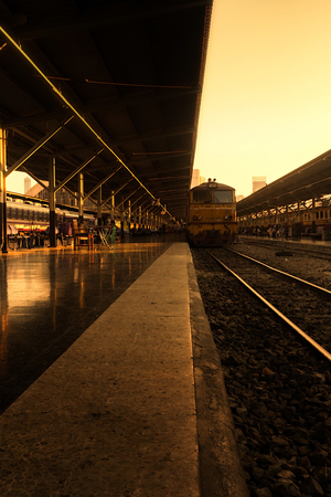 Hua Lamphong the train station in Bangkok, Thailandのeditorial素材