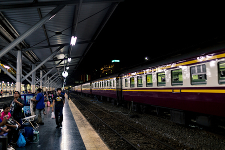 Hua Lamphong the train station in Bangkok, Thailandのeditorial素材
