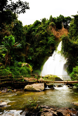 Pha Dok Seaw Waterfall in Chiang Mai, Thailandの写真素材