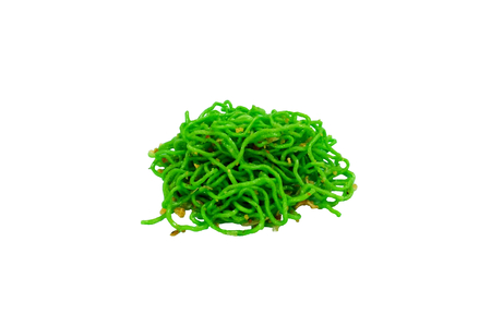 Green jade noodle mix fried garlicの写真素材
