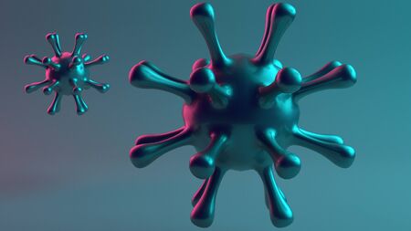 3d rendering virus spreads of disease backgroundの写真素材