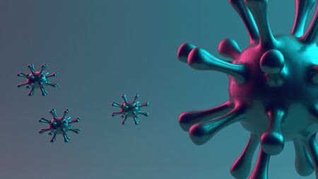 3d rendering virus spreads of disease backgroundの写真素材