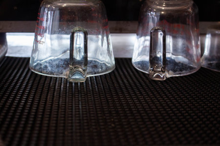 Coffee machine in coffee shop. Shallow depth of fieldの写真素材