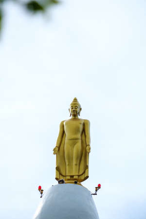 Buddha statue with body and face built with large mortar in Thailand Date 05-06-2022の写真素材