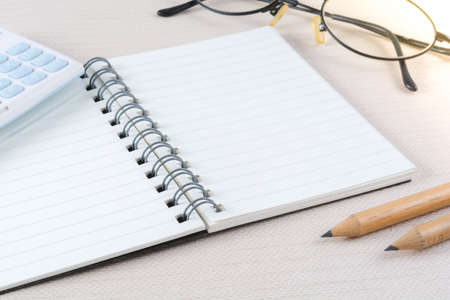 Blank page notebook in business conceptの写真素材