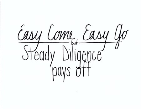 Easy Come Easy Go Hand Drawn Letteringの写真素材