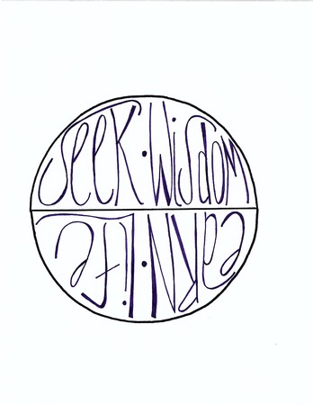 Seek Wisdom Hand Drawn Letteringの写真素材