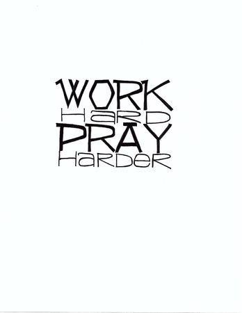 Work Hard Hand Drawn Letteringの写真素材